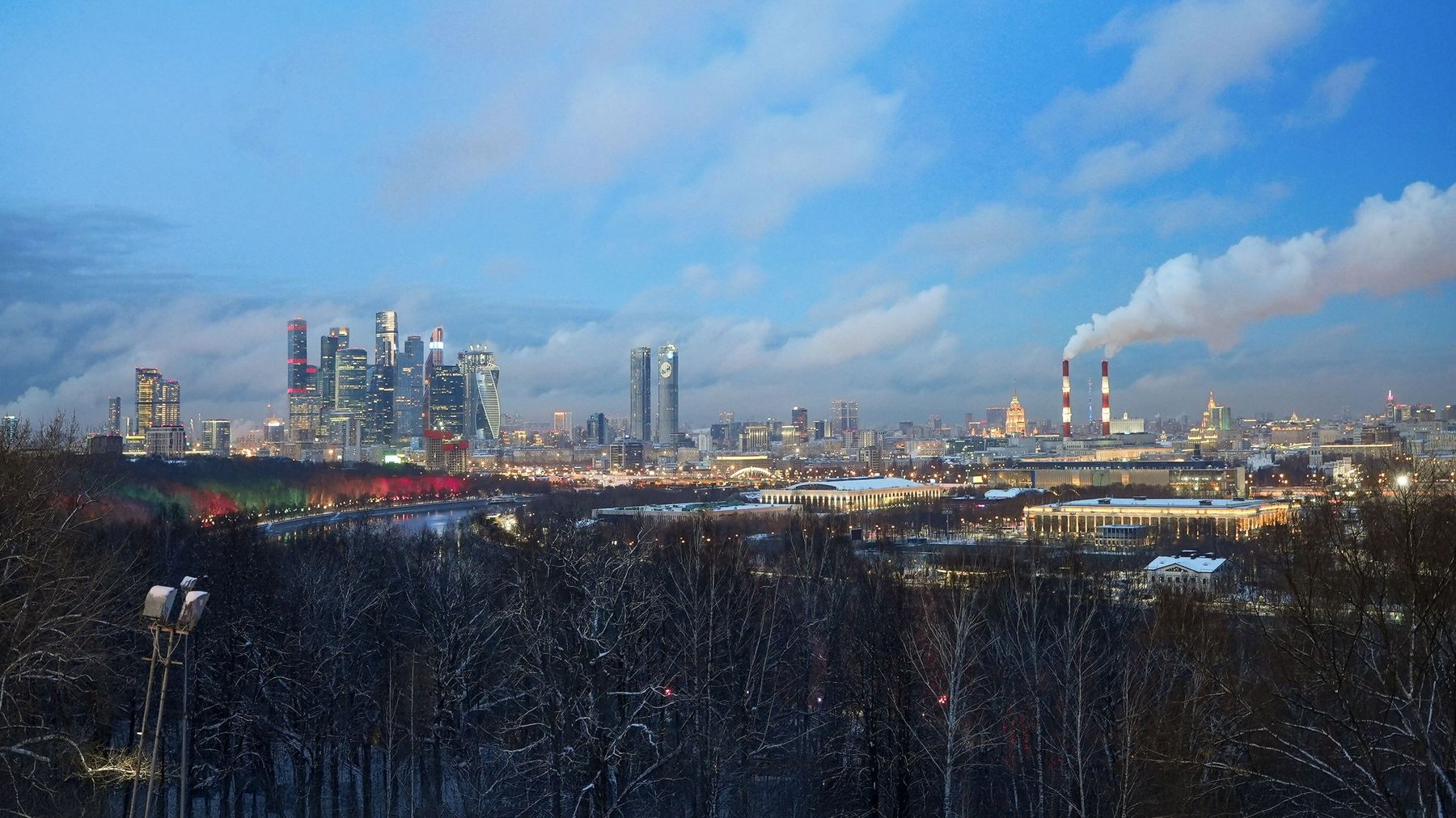 Вид на деловой центр Москвы